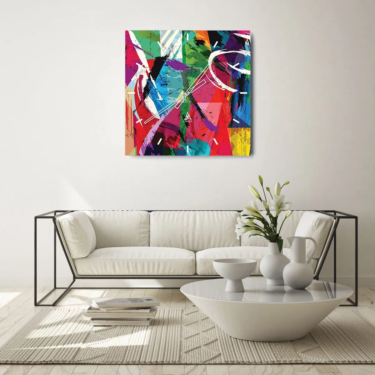 Nástěnné hodiny - Rychle, živě a čile - 40x40 cm