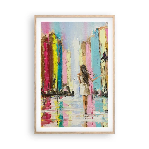 Plakát v rámu světlý dub - Pojď se mnou - 61x91 cm