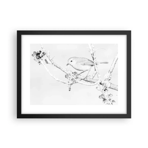 Plakát v černém rámu - Zimní ráno - 40x30 cm