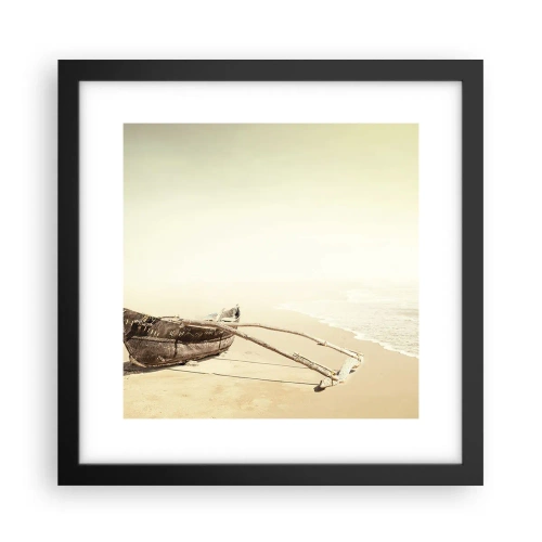 Plakát v černém rámu - Vzpomínka na jižní moře - 30x30 cm