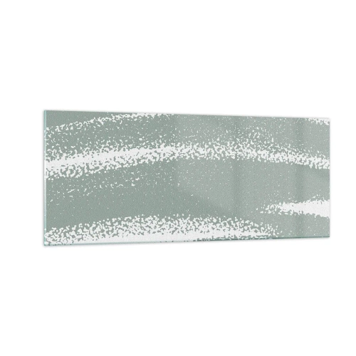 Obraz na skle - Abstrakce v zimním stylu - 100x40 cm