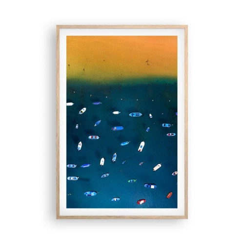 Plakát v rámu světlý dub - Prázdninová hra - 61x91 cm