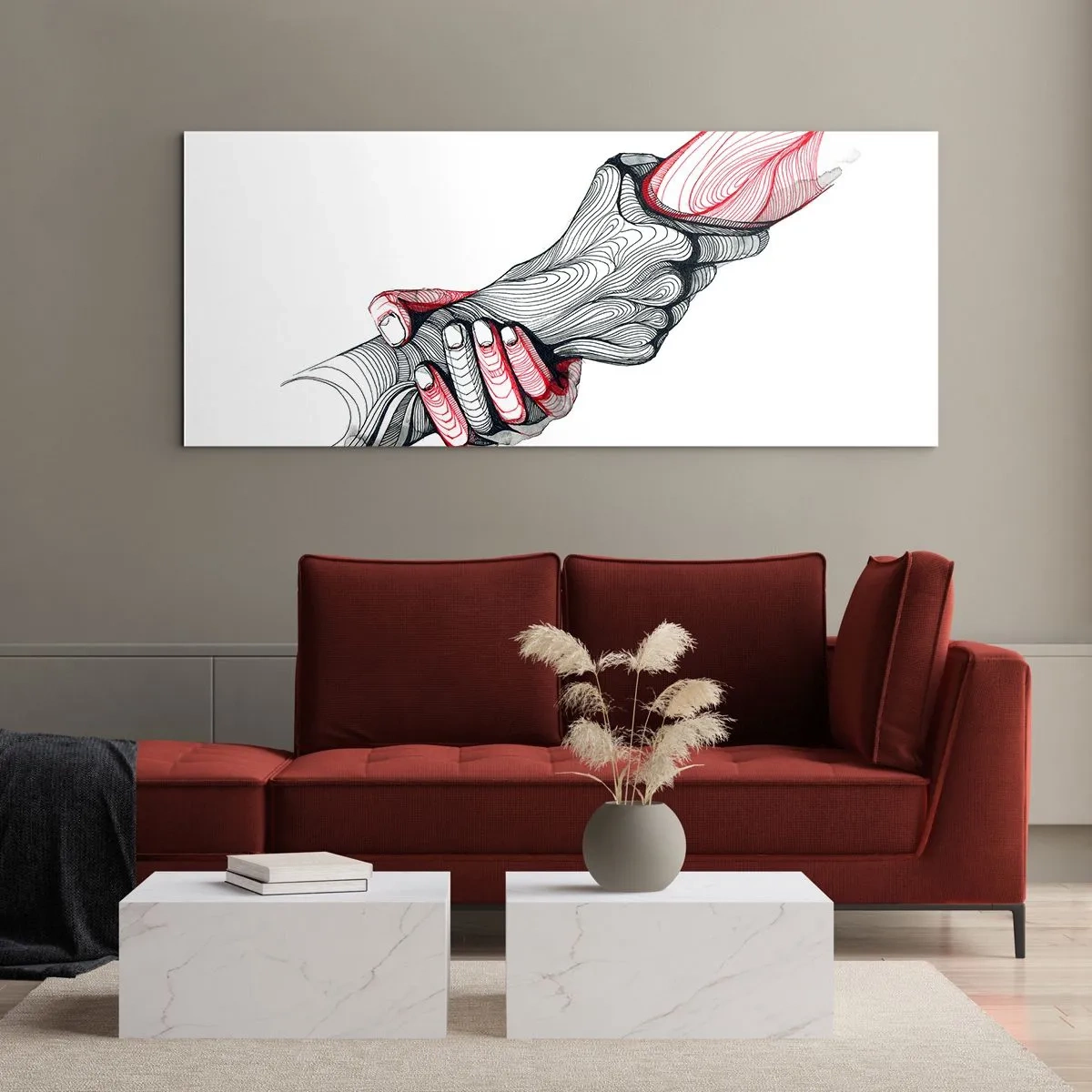 Obraz na skle - Jste v dobrých rukou - 140x50 cm