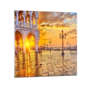 Obraz na skle - Kde jsou všichni? - 30x30 cm