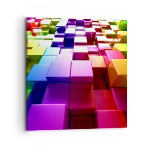 Obraz na plátně - Op-artové společně v týmu - 70x70 cm