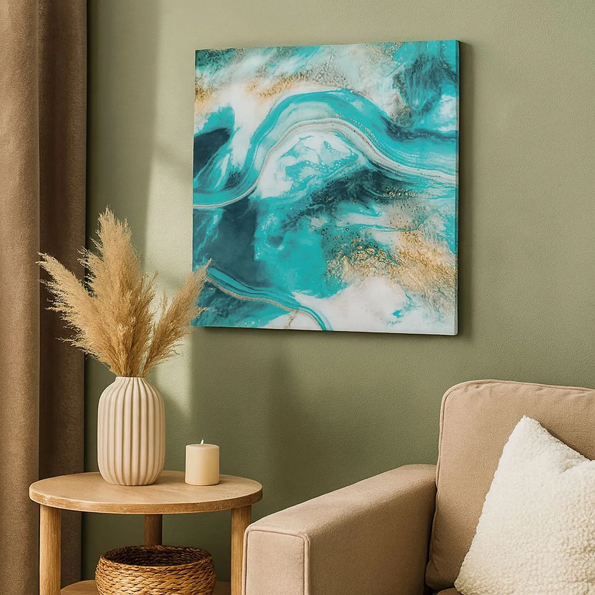 Obraz na plátně - Řeka zlata - 30x30 cm