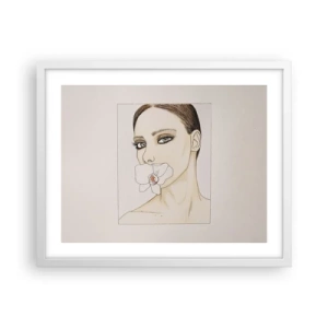 Plakát v bílém rámu - Symbol elegance a krásy - 50x40 cm