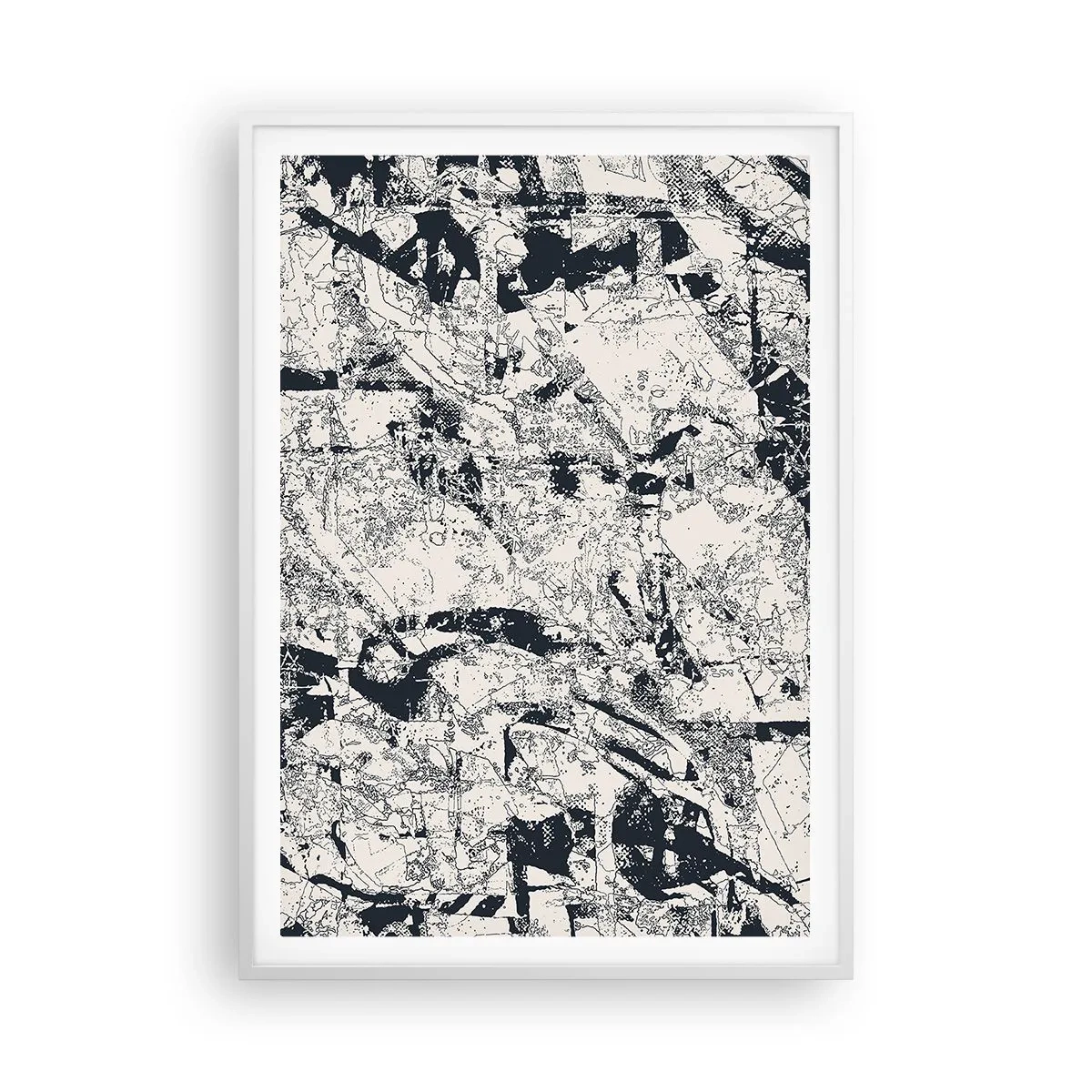 Plakát v bílém rámu - Prolínání protikladů - 70x100 cm