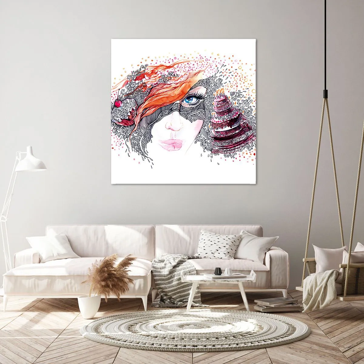 Obraz na plátně - S ní je každý den svátek - 40x40 cm