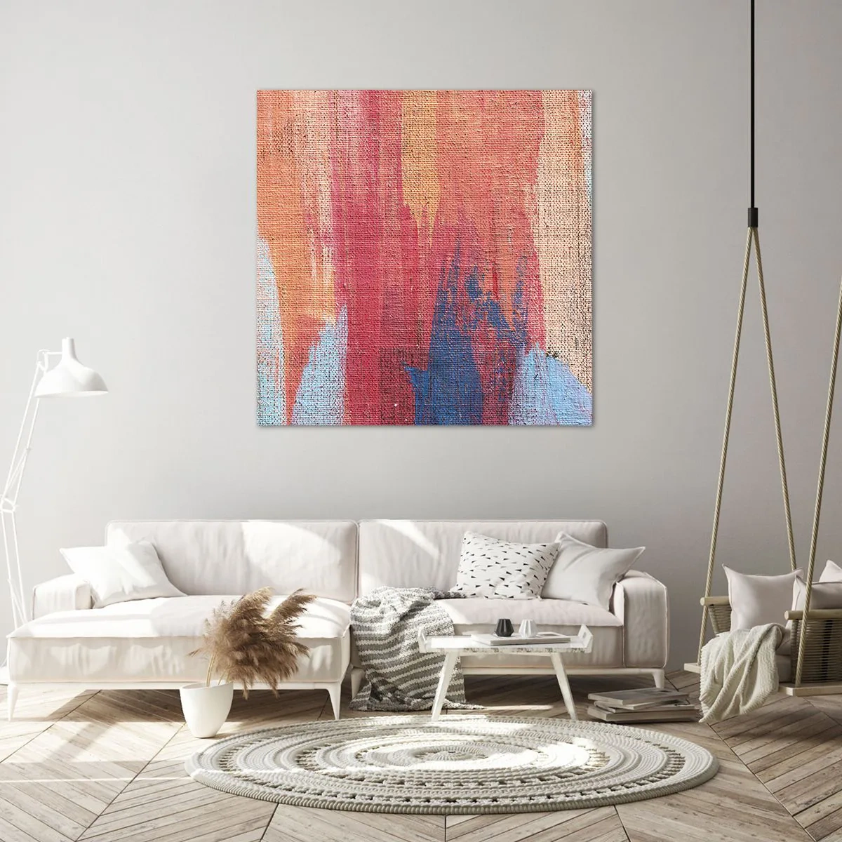 Obraz na plátně - Stékat duhou - 60x60 cm