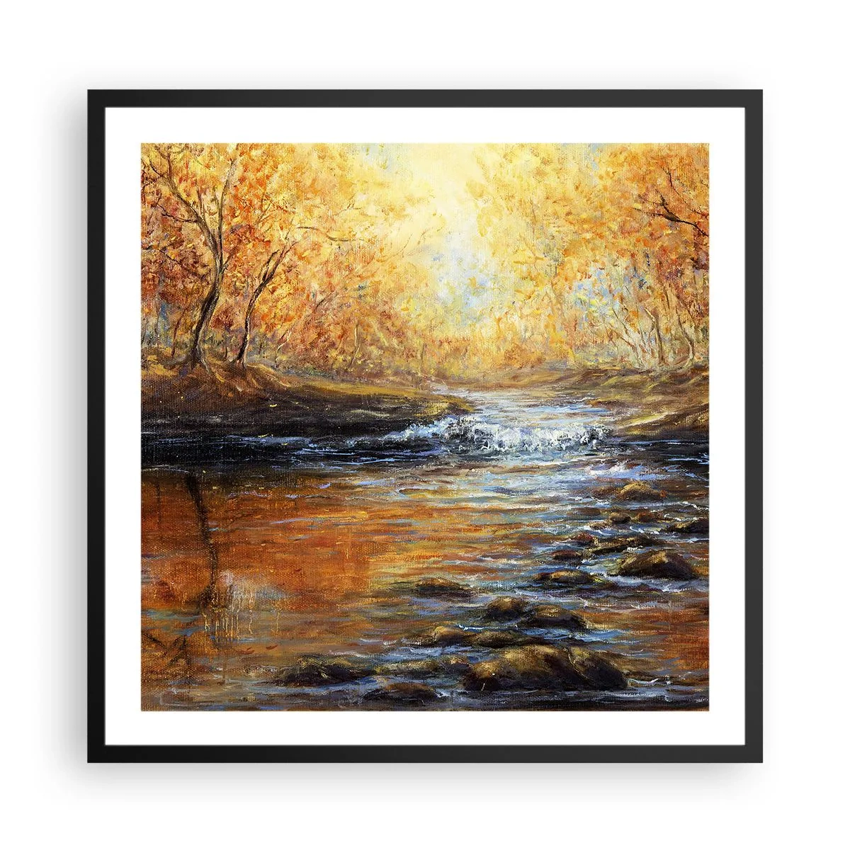 Plakát v černém rámu - Zlatý potok - 60x60 cm