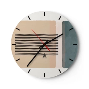 Nástěnné hodiny - Květiny v anglickém stylu v odstínech bílé, růžové a fialové - 30x30cm - Všechno v pořádku - Moderní nástěnná dekorace do obývacího pokoje, kuchyně a ložnice ARTTOR