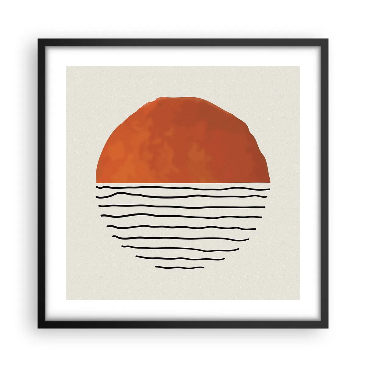 Plakát v černém rámu - V japonské atmosféře - 50x50 cm