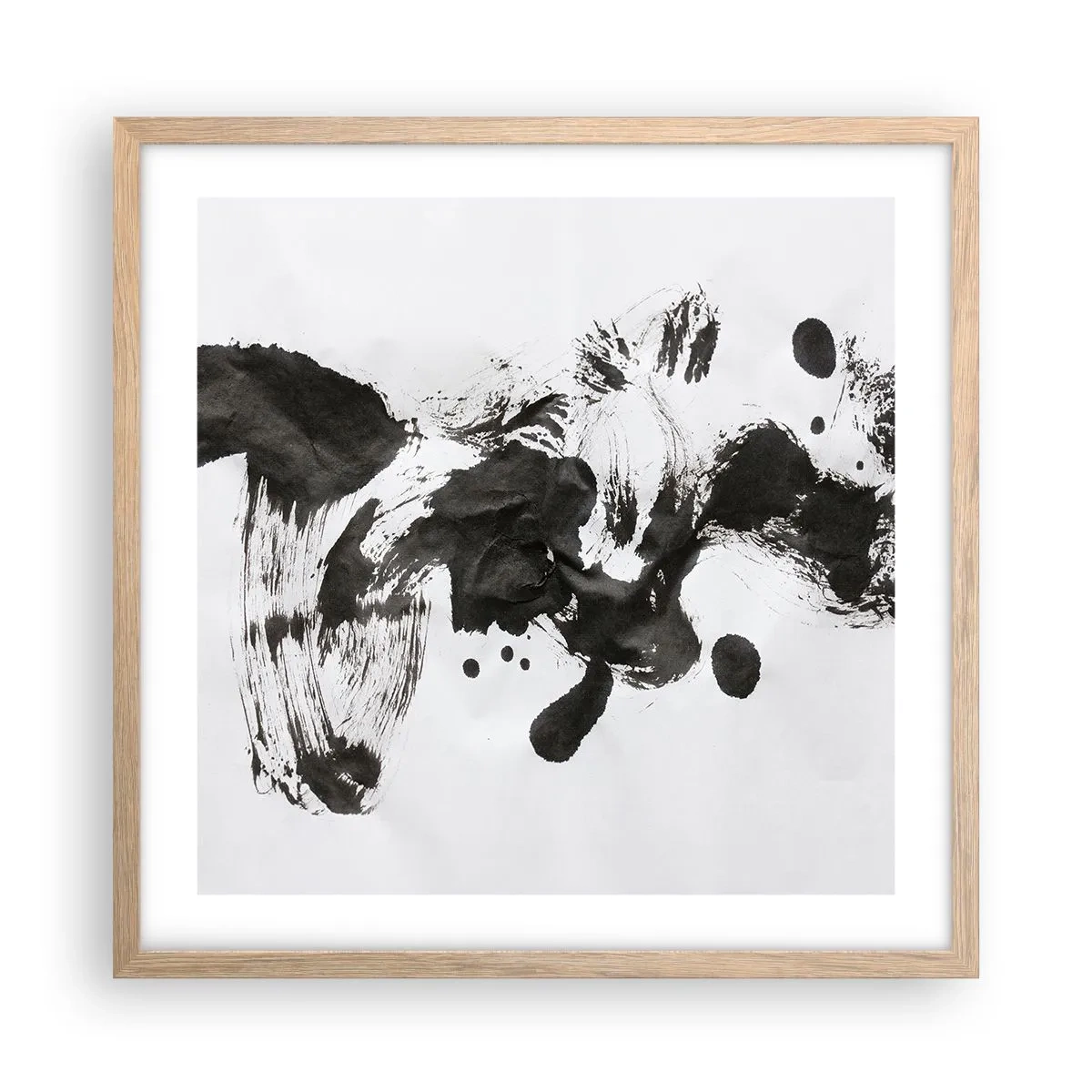 Plakát v rámu světlý dub - Metoda v šílenství? - 50x50 cm