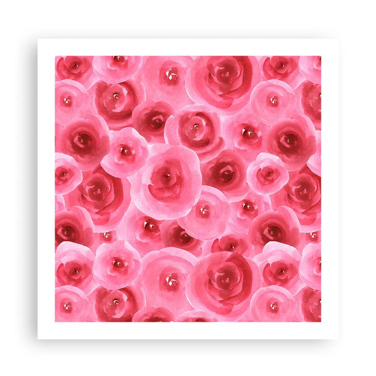 Plakát - Růže dole i nahoře - 60x60 cm