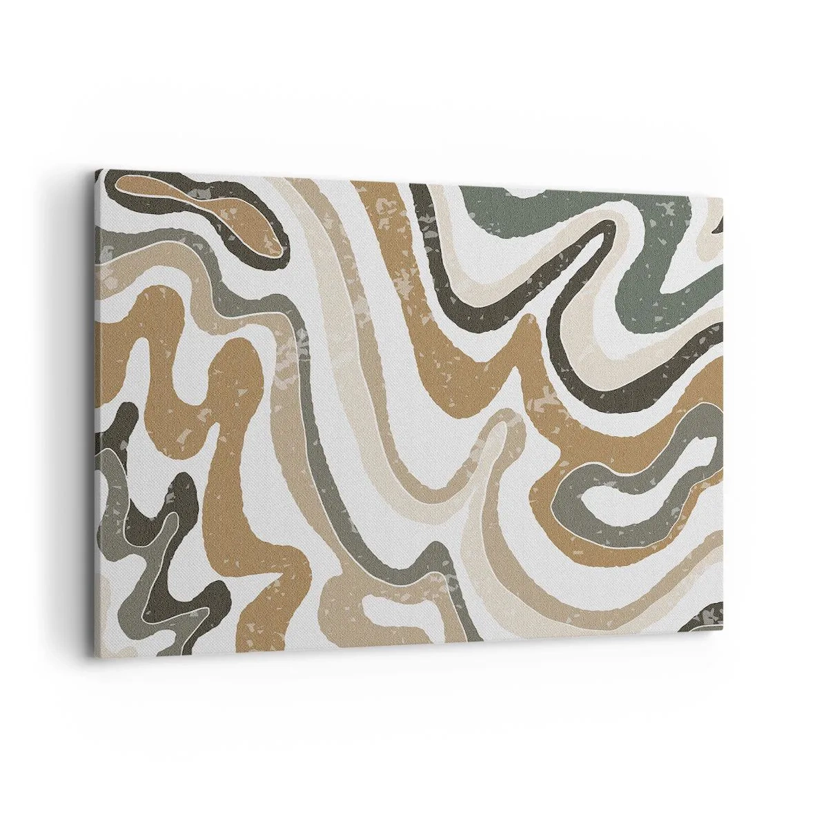 Obraz na plátně - Meandry zemitých barev - 120x80 cm
