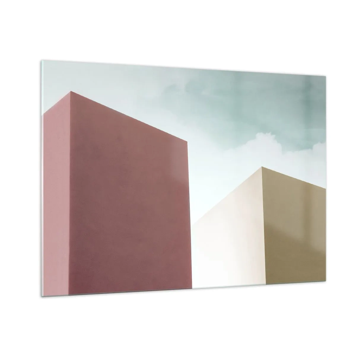 Obraz na skle - Geometrie slunečného léta - 100x70 cm