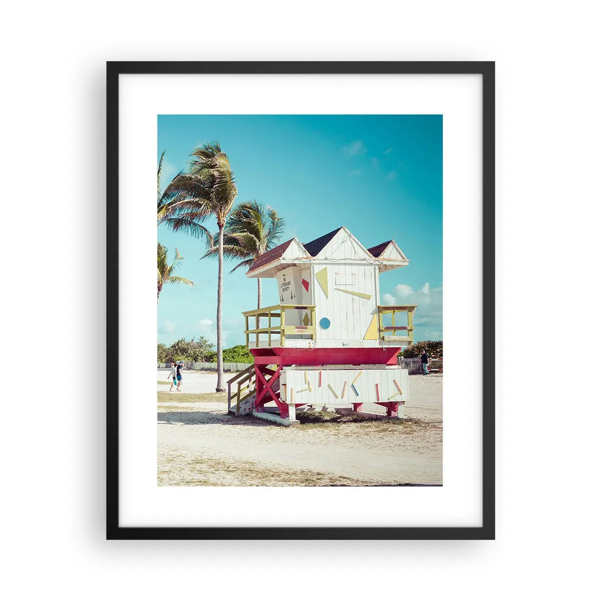 Plakát v černém rámu - Čeká tě krásný den - 40x50 cm