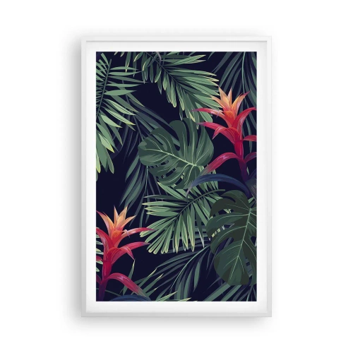 Plakát v bílém rámu - Vzplanout v zeleném - 61x91 cm
