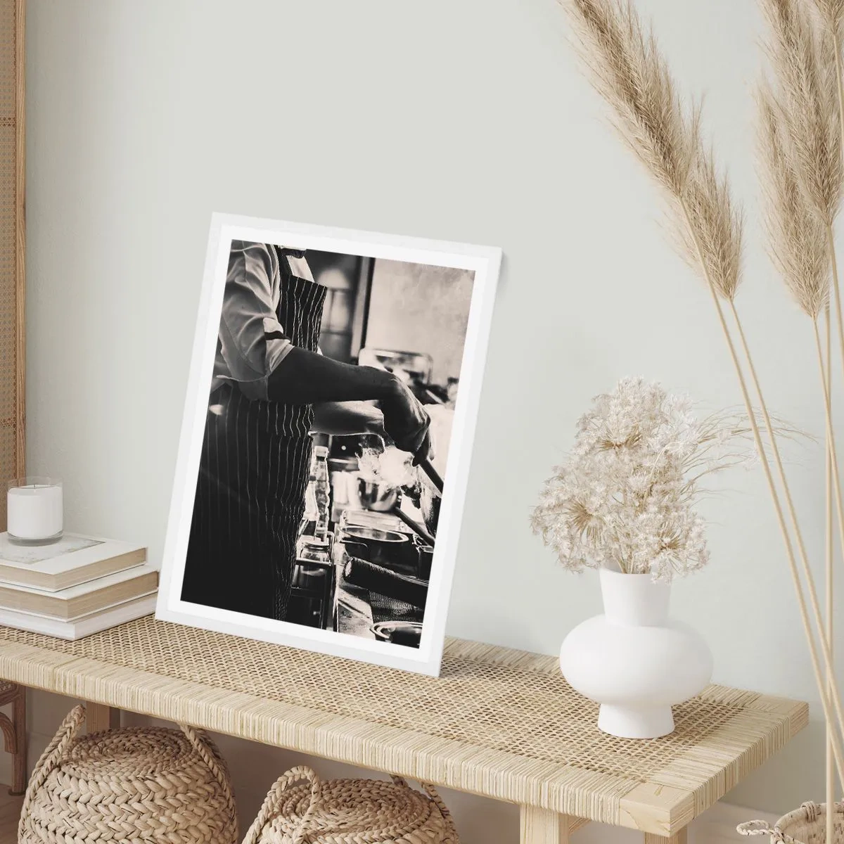 Plakát v bílém rámu - Alchymie chutí - 40x50 cm