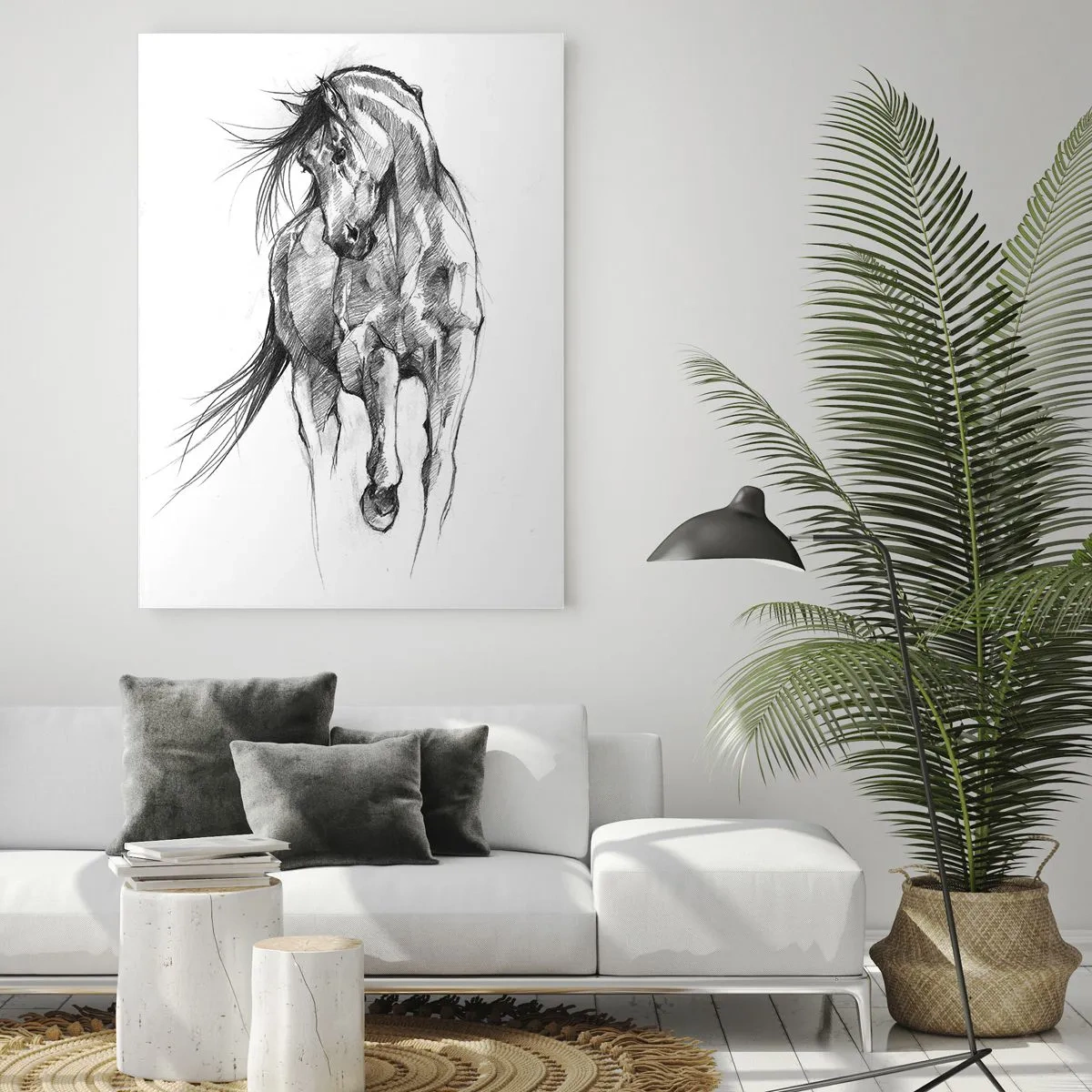 Obraz na skle - V ladném klusu - 80x120 cm