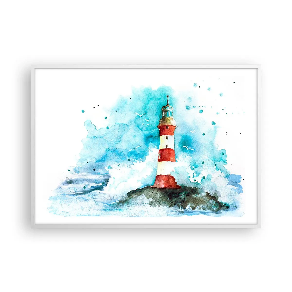 Plakát v bílém rámu - Jednota živlů - 100x70 cm