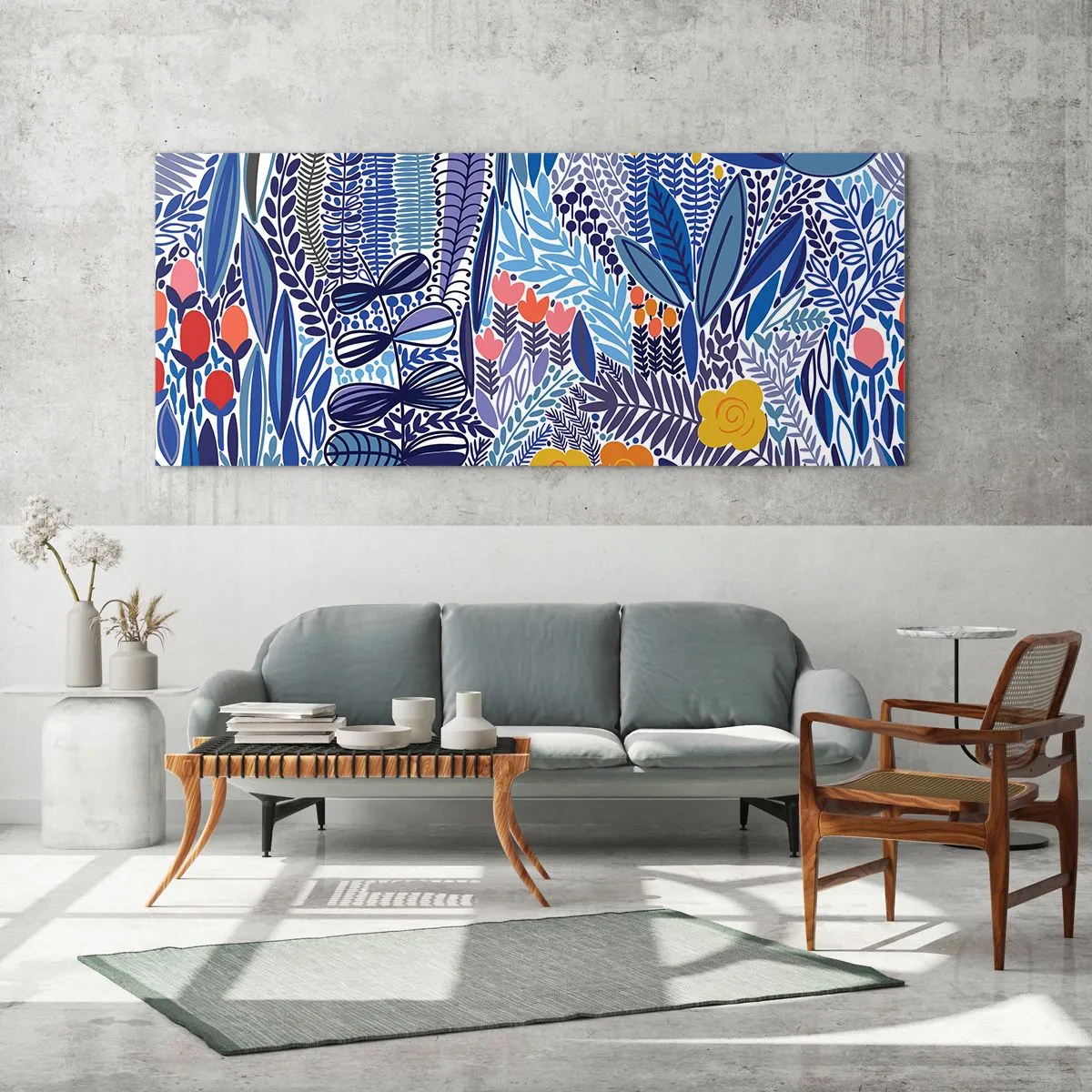 Obraz na skle - Havajská zahrada - 160x50 cm