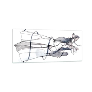 Obraz na skle - Studie o dotyku - 120x50 cm