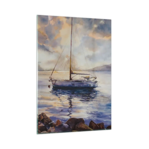 Obraz na skle - Večer v zátoce - 50x70 cm
