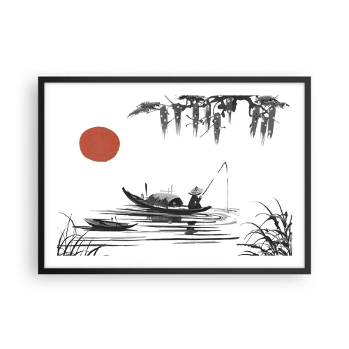 Plakát v černém rámu - Asijské odpoledne - 70x50 cm