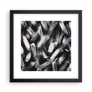 Plakát v černém rámu - Abstrakce v industriálním duchu - 30x30 cm