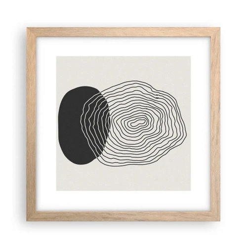 Plakát v rámu světlý dub - Trvání a kmitání - 30x30 cm