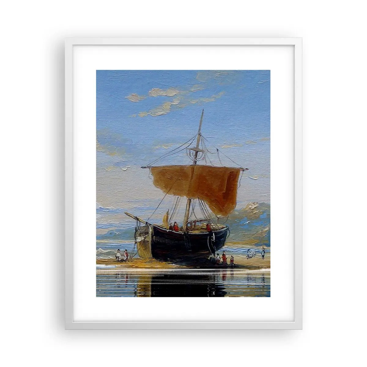 Plakát v bílém rámu - Voda, země, vzduch - 40x50 cm