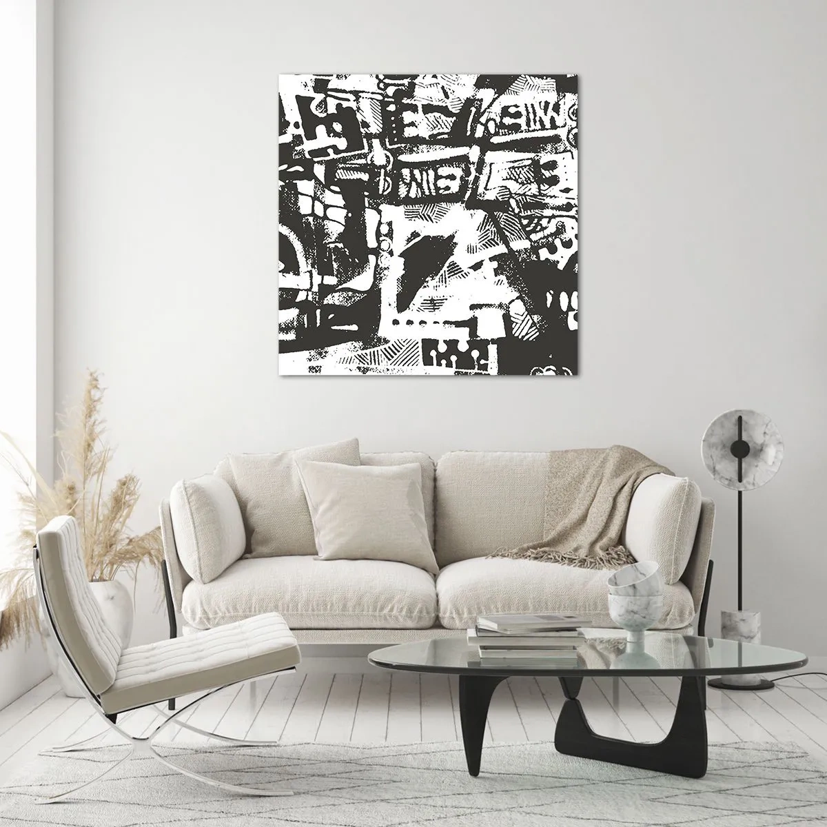 Obraz na skle - Pořádek nebo chaos? - 50x50 cm