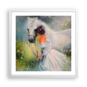 Plakát v bílém rámu - Jako z krásného snu - 50x50 cm