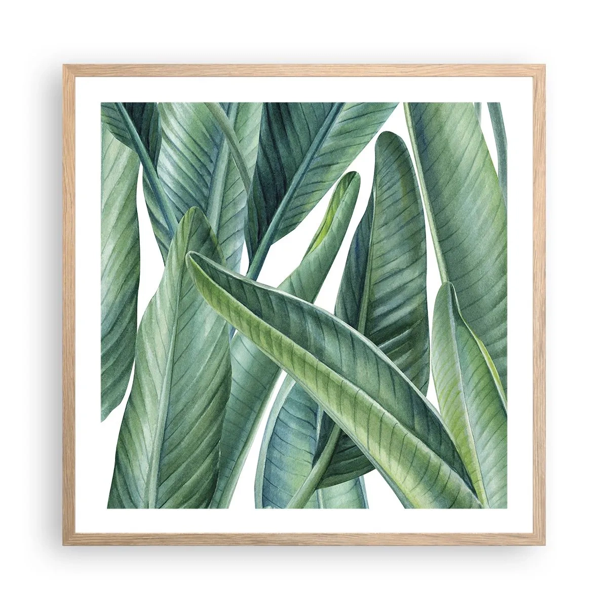 Plakát v rámu světlý dub - Prostě zelená - 60x60 cm