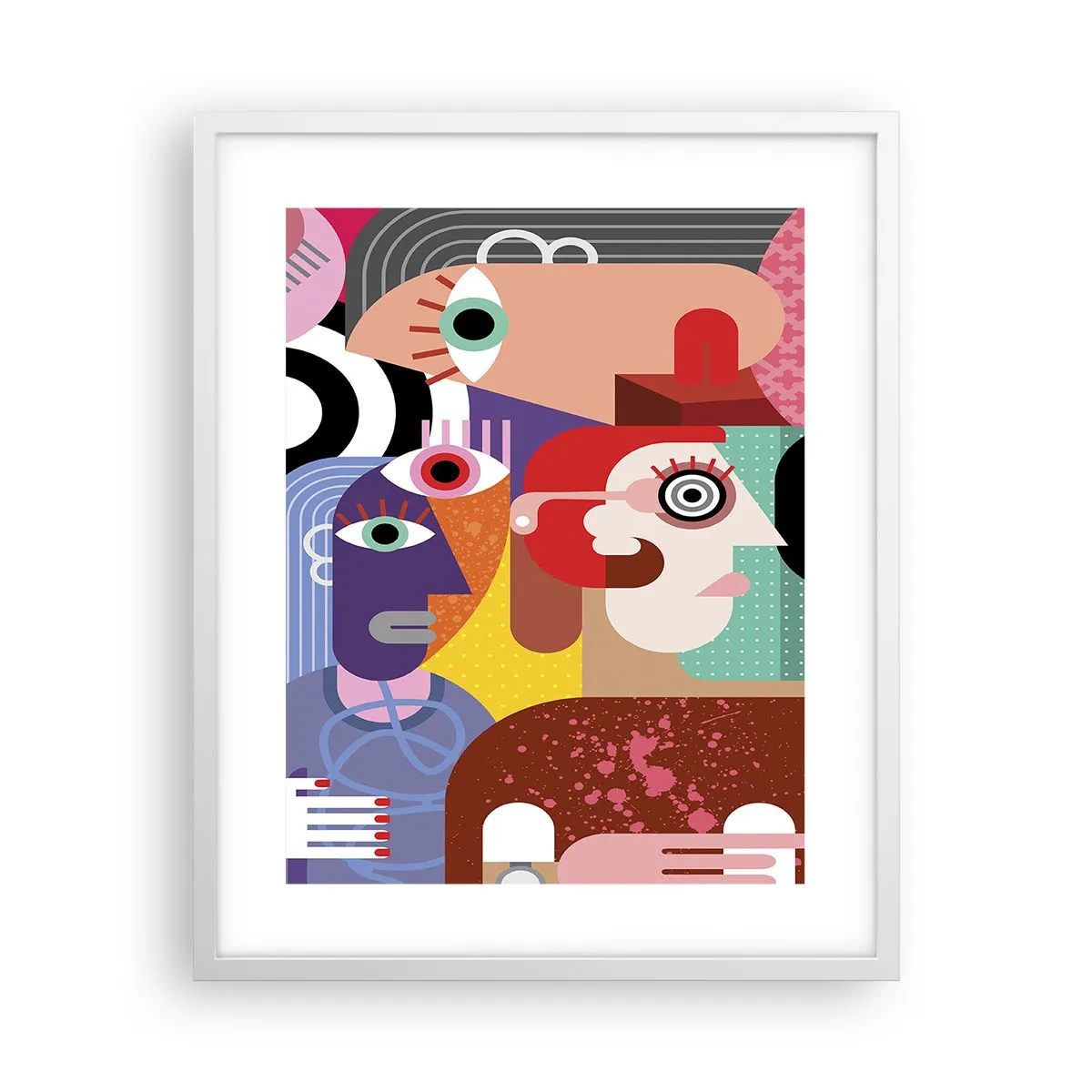 Plakát v bílém rámu - My od pána Picassa - 40x50 cm