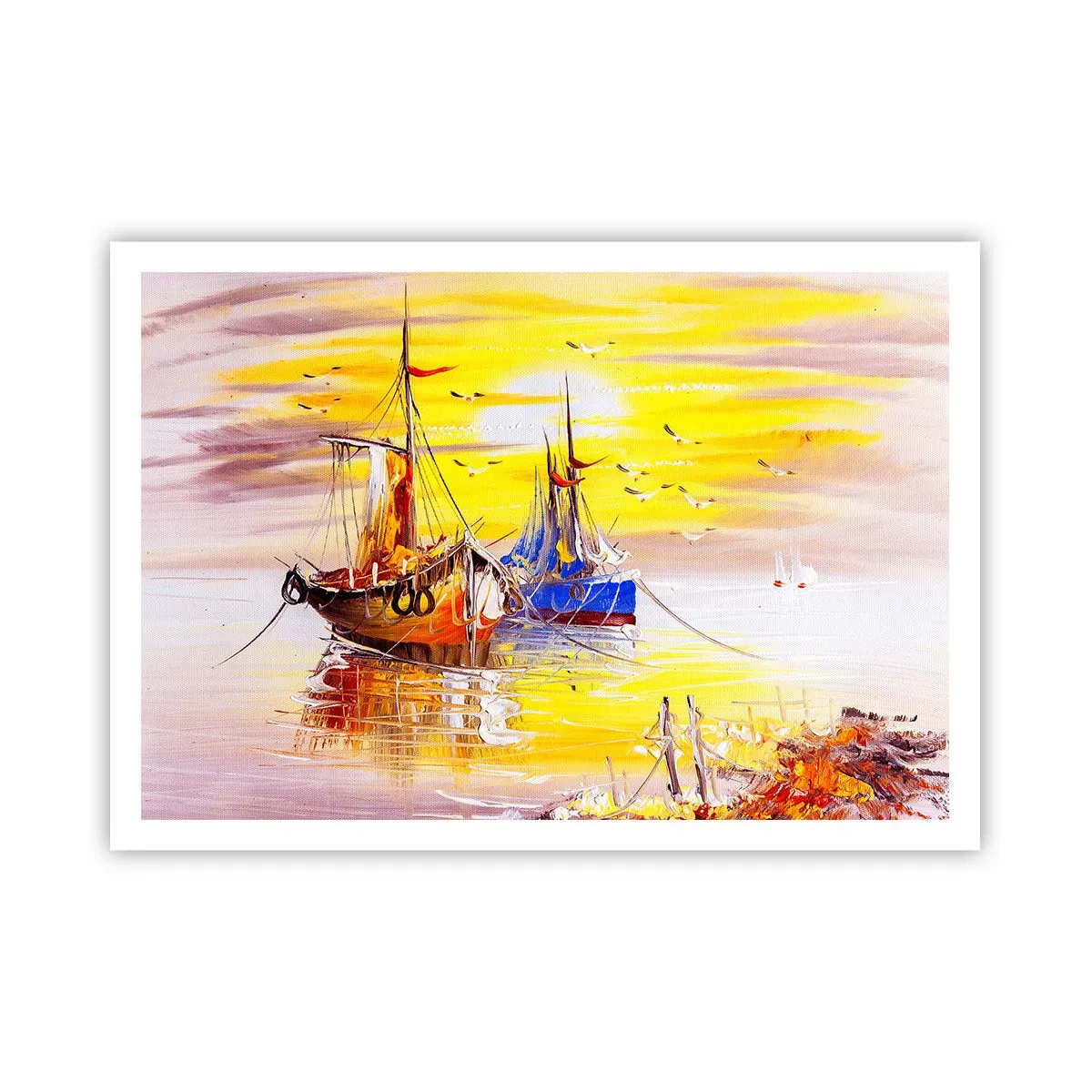 Plakát - Zasloužený odpočinek v přístavu - 100x70 cm