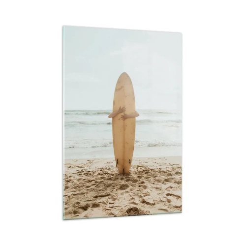 Obraz na skle - Z lásky k vlnám - 70x100 cm