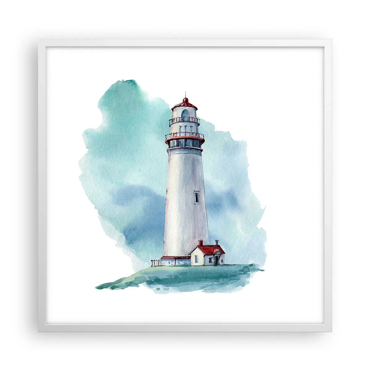 Plakát v bílém rámu - Něžná sestra blankytu - 60x60 cm