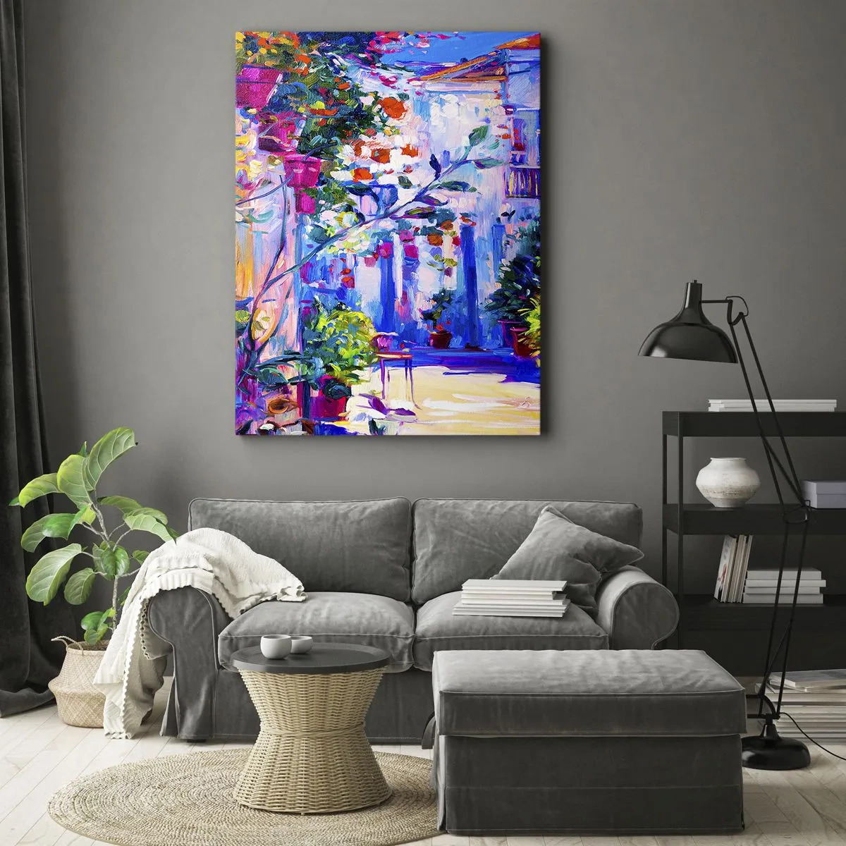 Obraz na plátně - Imprese - italská ulička - 55x100 cm