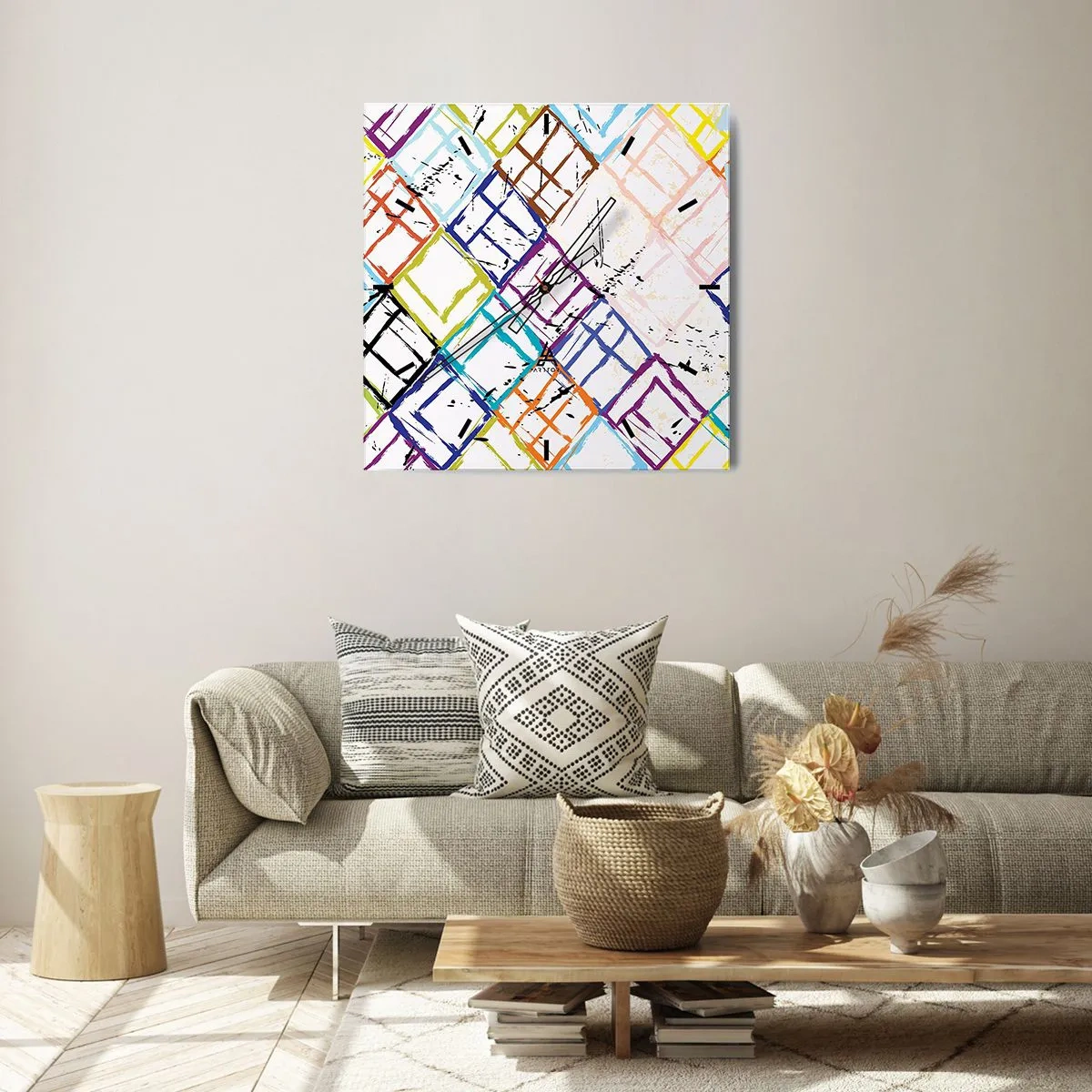 Nástěnné hodiny - Buňky k pronájmu - 30x30 cm
