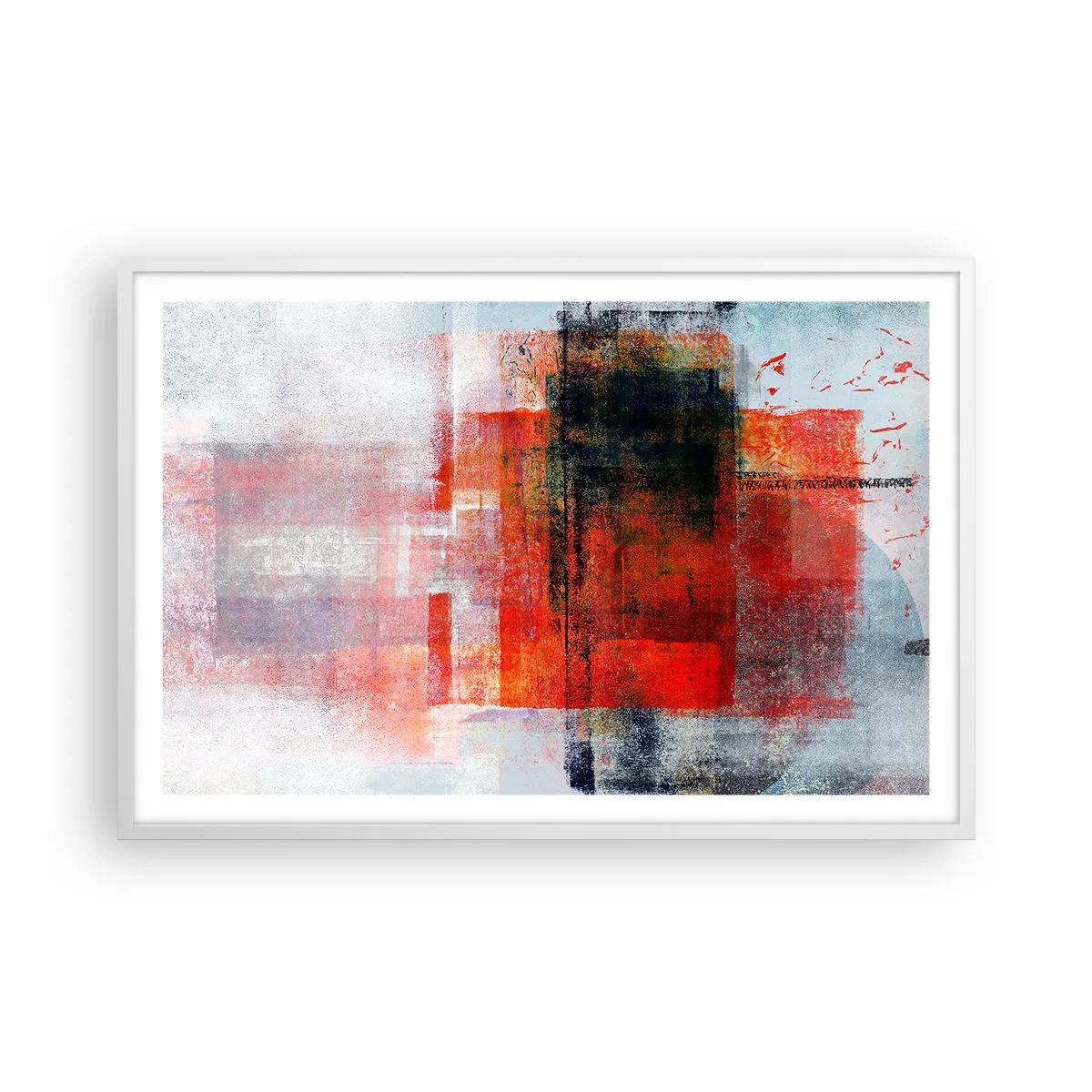 Plakát v bílém rámu - Zářící kompozice - 91x61 cm