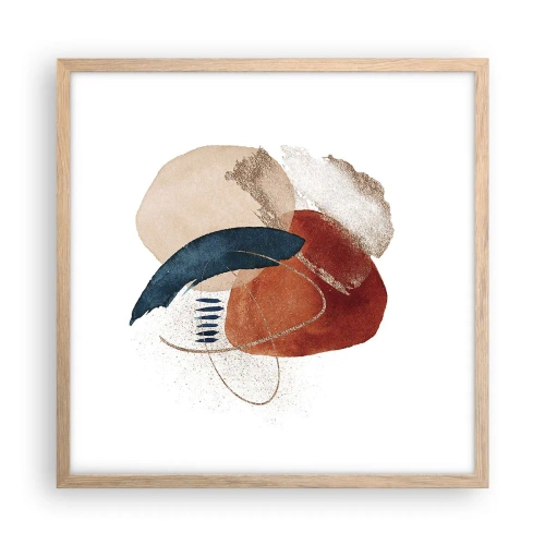 Plakát v rámu světlý dub - Oválná kompozice - 50x50 cm