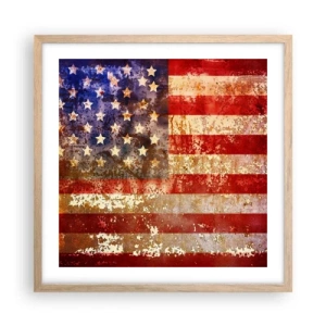 Plakát v rámu světlý dub - Chvála nepomíjí - 50x50 cm