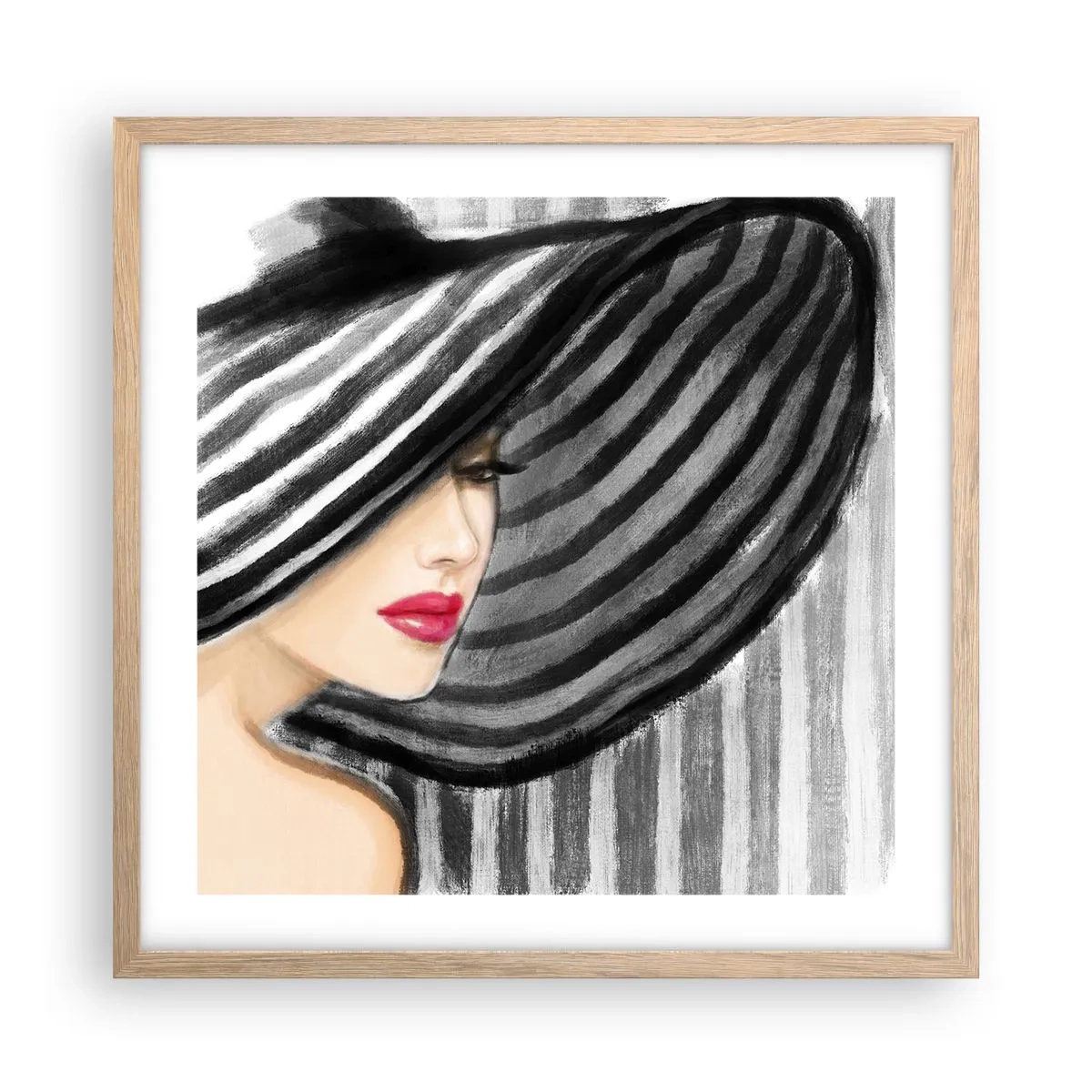 Plakát v rámu světlý dub - Kde tě hledat? - 50x50 cm