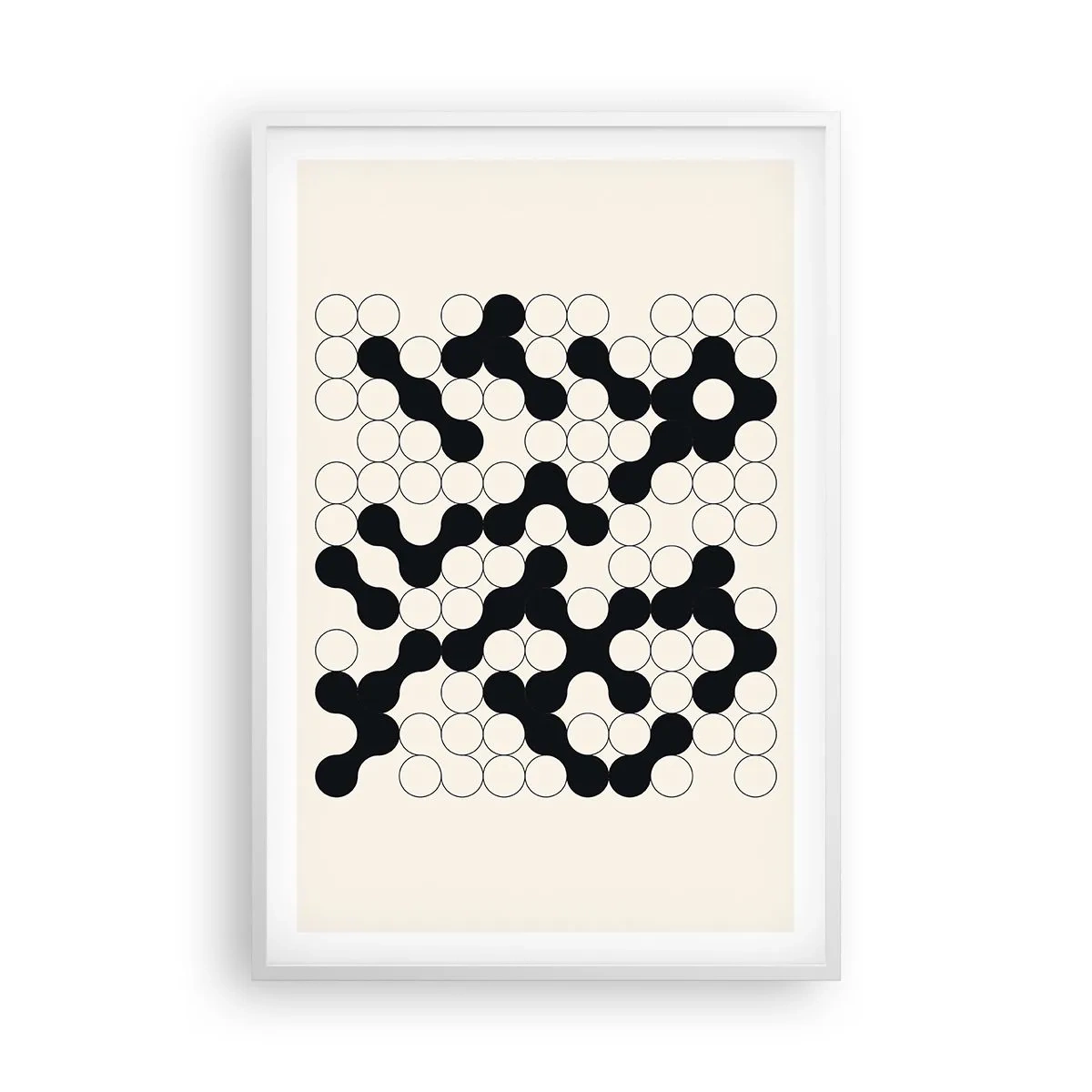 Plakát v bílém rámu - Čínská hra – variace - 61x91 cm