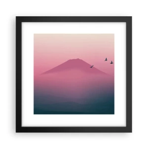 Plakát v černém rámu - Poutníci nad oblaky - 30x30 cm