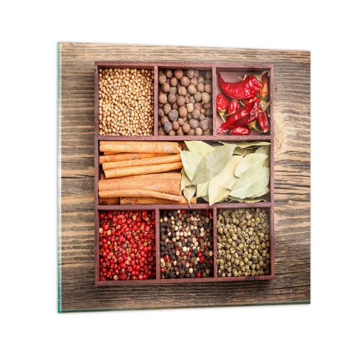 Obraz na skle - Pořádek tvarů, buket vůní - 30x30 cm