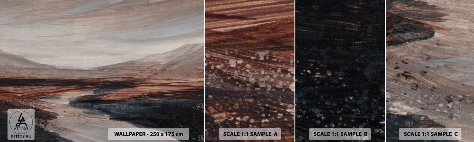 Vzor Fototapety Samolepicí Deluxe Sticker - Klidné údolí - Krajina, Krajina, Kus - 100x30 cm